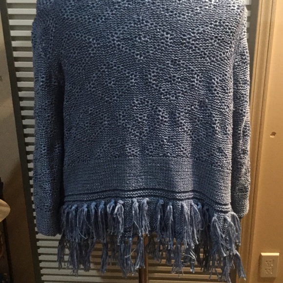 RUBY RD. FAVORITES XL boho fringe cardigan sweater - Picture 2 of 5